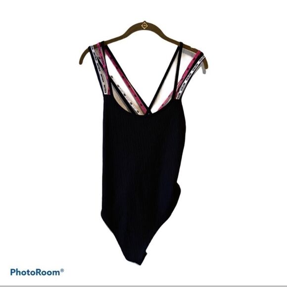 Victoria’s Secret Logo Strappy Ribbed Bodysuit - Picture 3 of 4